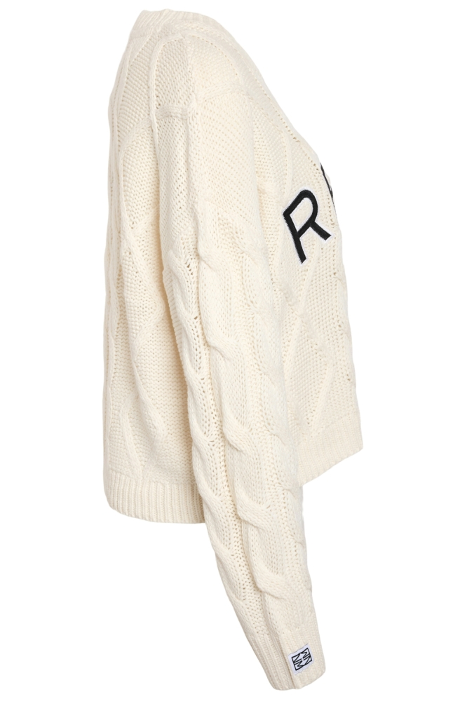 NMREBECCA L/S O-NECK CABLE KNIT 27035203 Birch/REBEL